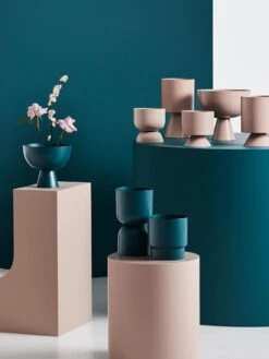 Dusty Rose Vera Vase Small -Household Items Discount lightly planters vessels teal dusty rose