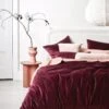 Luxury Velvet Quilt Cover - Merlot 1 Luxury Velvet Quilt Cover - Merlot -Household Items Discount luxury velvet bedlinen merlot 1 1