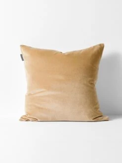 Luxury Velvet Cushion - Cashew