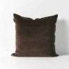 Luxury Velvet Cushion - Chocolate