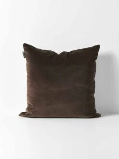 Luxury Velvet Cushion - Chocolate