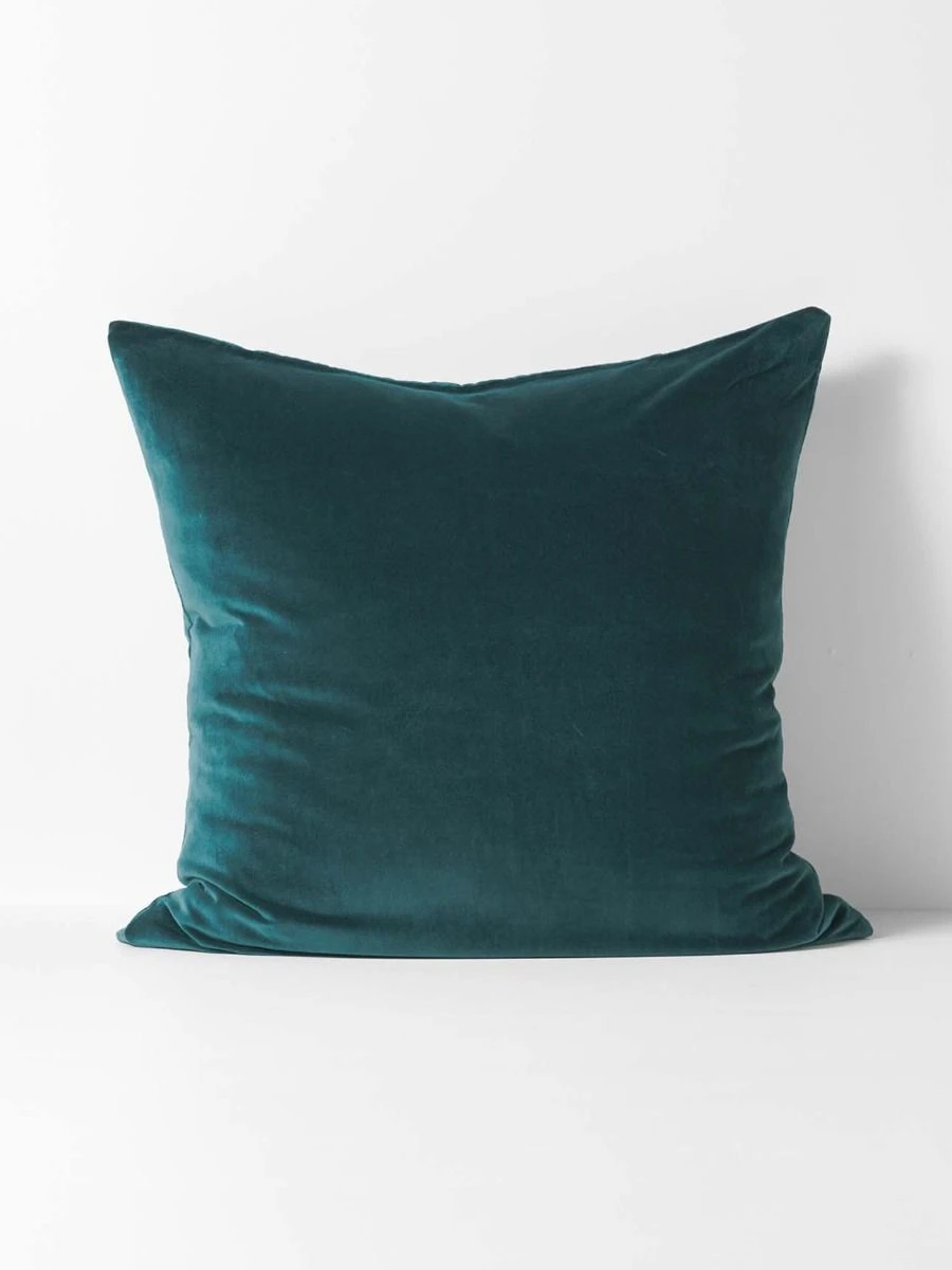 Luxury Velvet European Pillowcase - Indian Teal 3 Luxury Velvet European Pillowcase - Indian Teal