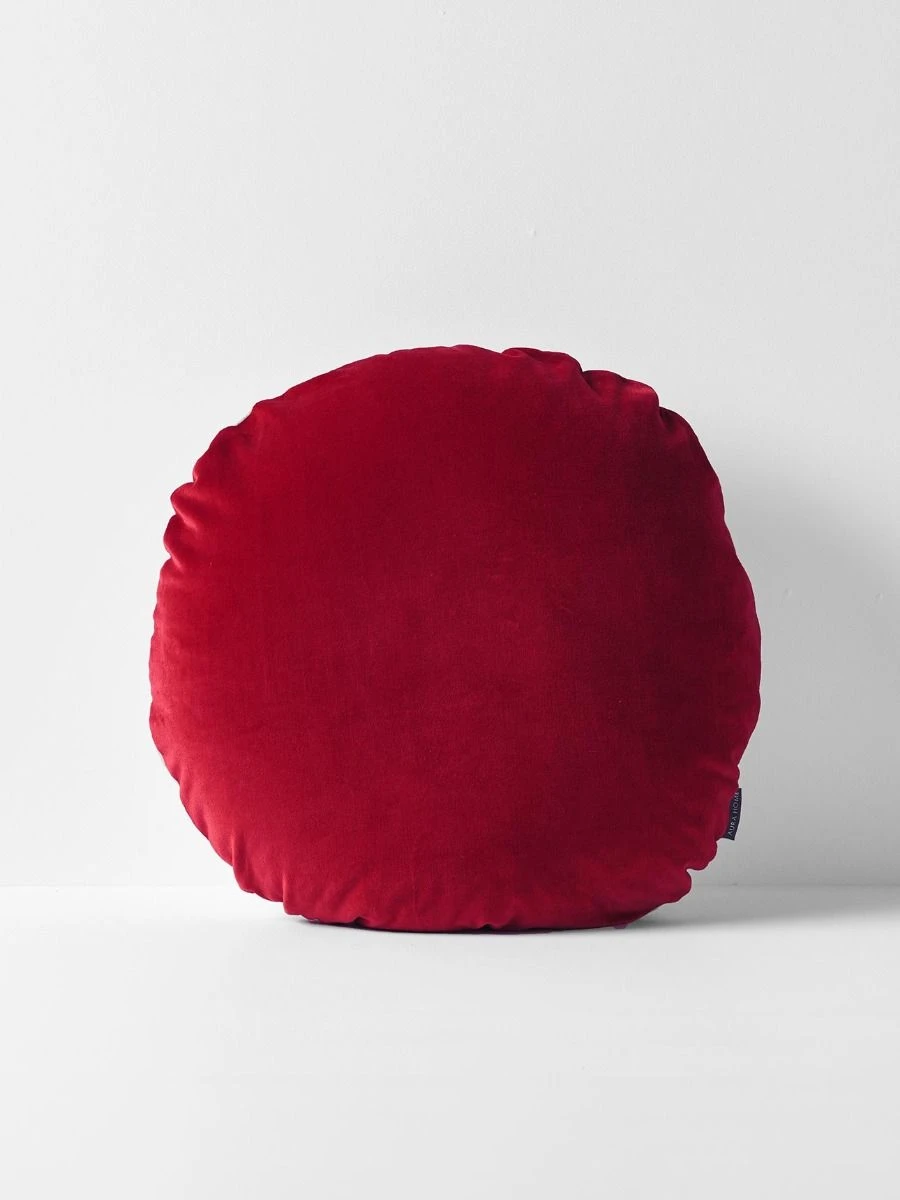 Luxury Velvet 55cm Round Cushion - Auburn 3 Luxury Velvet 55cm Round Cushion - Auburn
