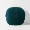 Luxury Velvet 55cm Round Cushion - Indian Teal -Household Items Discount luxury velvet round cushion indian teal