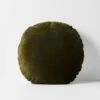 Luxury Velvet 55cm Round Cushion - Khaki -Household Items Discount luxury velvet round cushion khaki 1