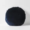 Luxury Velvet 55cm Round Cushion - Slate -Household Items Discount luxury velvet round cushion slate