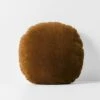 Luxury Velvet 55cm Round Cushion - Tobacco -Household Items Discount luxury velvet round cushion tobacco