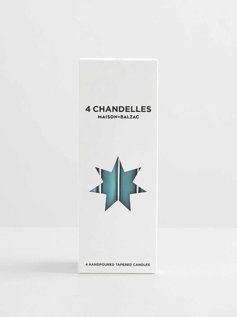 Chandelles 4Pk Tapered Candles - Teal 5 Chandelles 4Pk Tapered Candles - Teal - Image 3