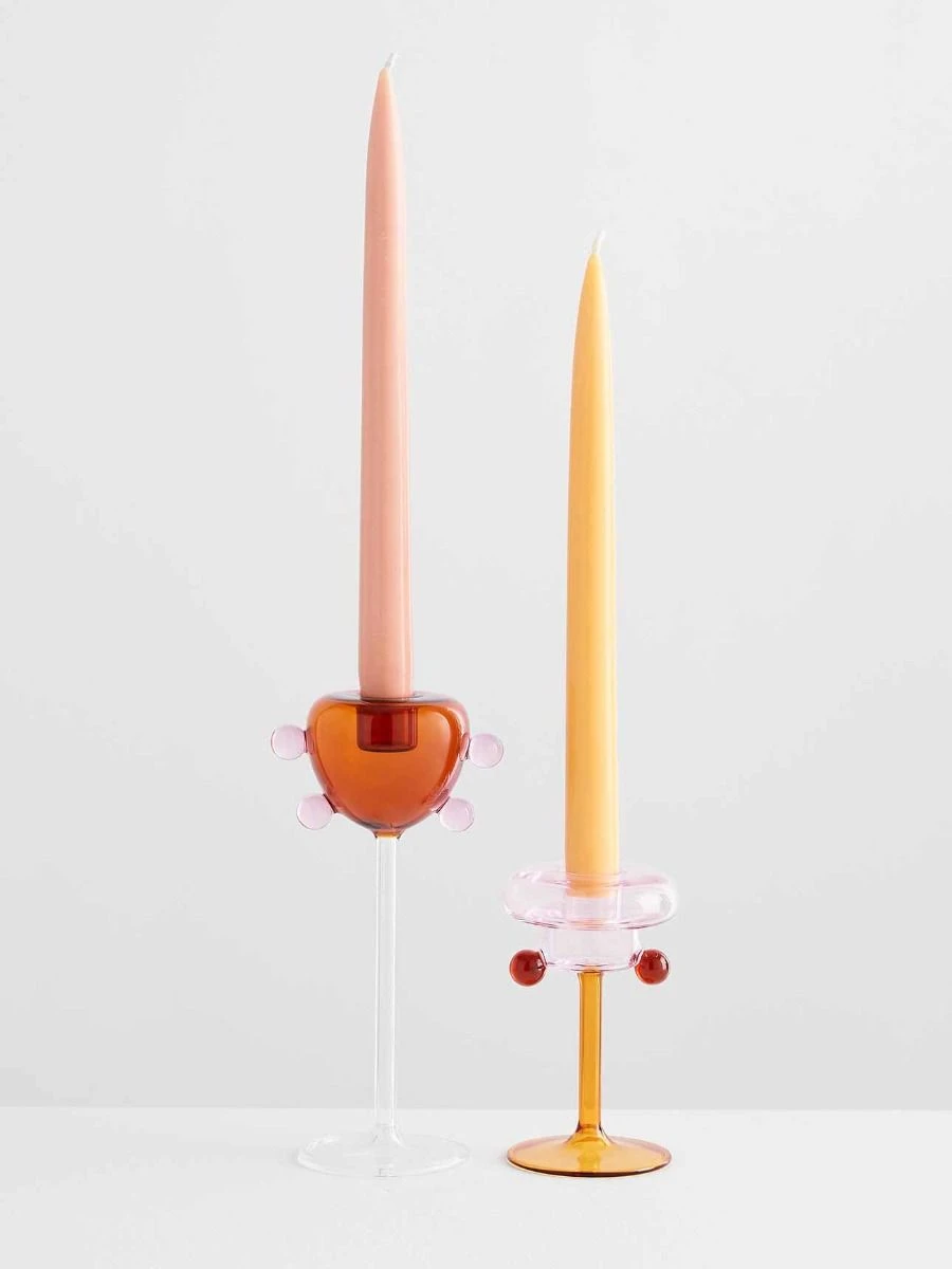 Petit Pompom Candleholder - Pink 4 Petit Pompom Candleholder - Pink - Image 2