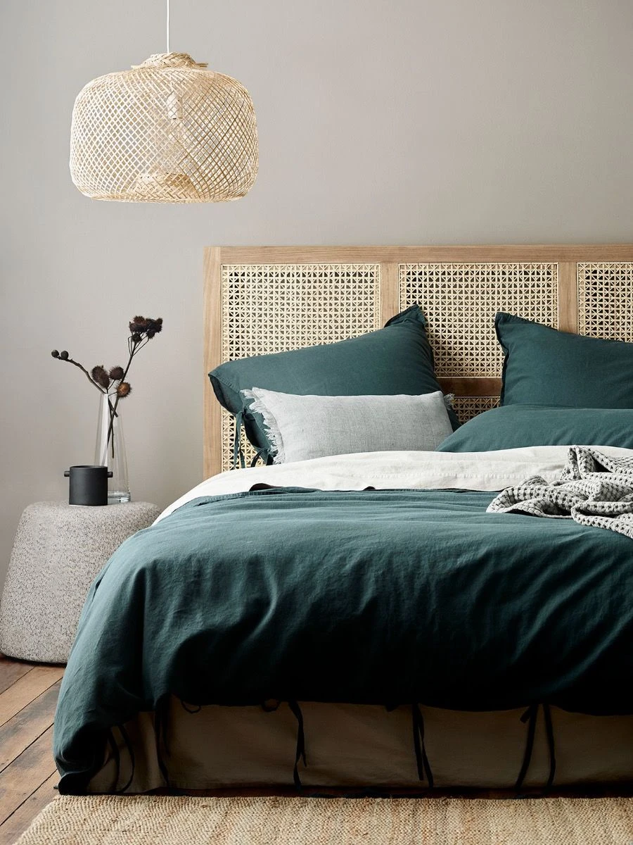 Maison Vintage Quilt Cover - Indian Teal - Image 3