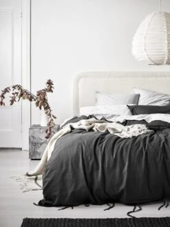 Rufus Block Square Marble Side Table - Grey Fleck Marble -Household Items Discount maison vintage bedlinen shadow 6