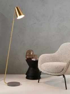 Arlen Floor Lamp - Brass -Household Items Discount mayfield arlen floor lamp brass grey 4