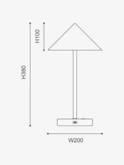 Floris Portable Desk Lamp - White -Household Items Discount mayfield floris desk lamp dimensions