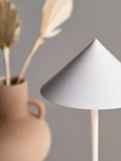 Floris Portable Desk Lamp - White -Household Items Discount mayfield floris desk lamp white satin 4