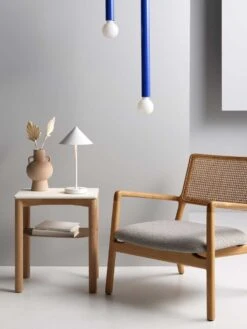 Floris Portable Desk Lamp - White -Household Items Discount mayfield floris desk lamp white satin 5