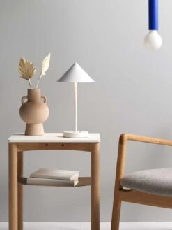 Floris Portable Desk Lamp - White -Household Items Discount mayfield floris desk lamp white satin 6