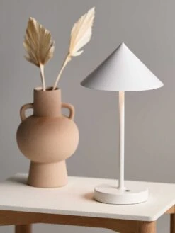 Floris Portable Desk Lamp - White -Household Items Discount mayfield floris desk lamp white satin 7