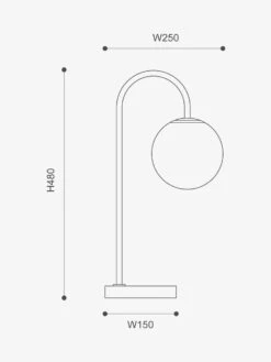 Mintu Desk Lamp - Black Marble -Household Items Discount mayfield mintu desk lamp dimensions 1