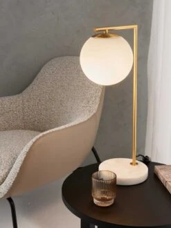 Remi Table Lamp - Brass Marble -Household Items Discount mayfield remi desk lamp 4