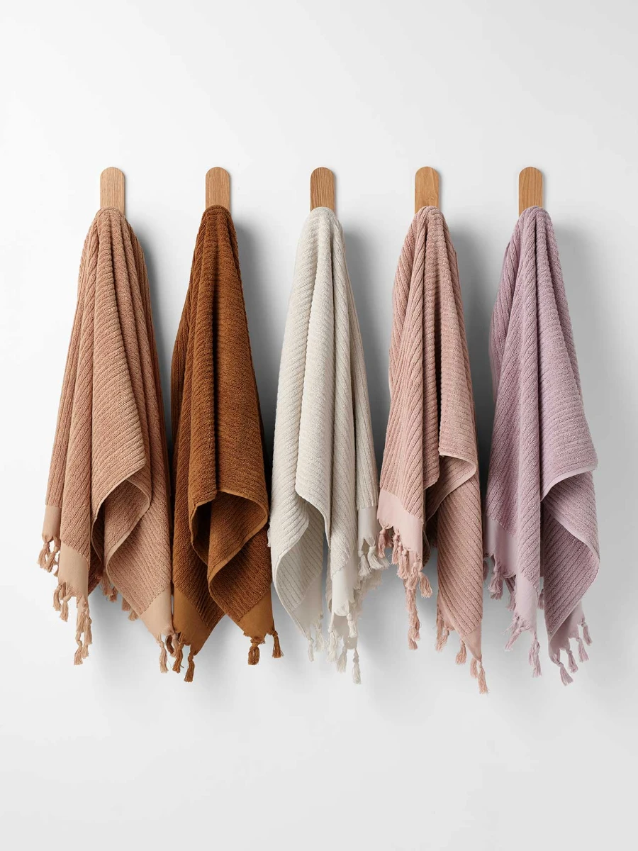 Paros Rib Bath Towel - Shell 8 Paros Rib Bath Towel - Shell - Image 6