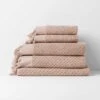 Milos Bath Towel Set - Pink Clay -Household Items Discount milos bath towel set pink clay