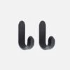 Normann Copenhagen Curve Mini Hook Set Of 2 - Matt Black 1 Normann Copenhagen Curve Mini Hook Set Of 2 - Matt Black -Household Items Discount normann copenhagen curve mini hook matt black 2pk