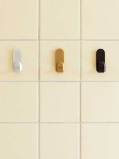 Normann Copenhagen Curve Mini Hook Set Of 2- Matt Silver -Household Items Discount normann copenhagen curve mini hooks matt silver gold black