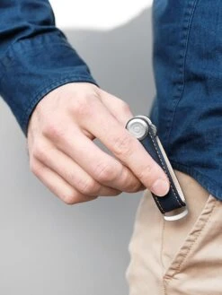 Key Organiser Leather- Navy -Household Items Discount orbitkey organiser leather navy tan 4