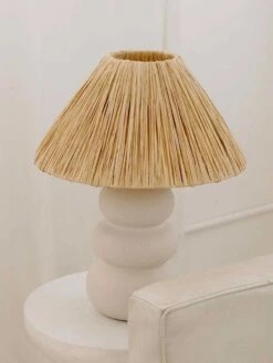 Sofia Raffia Table Lamp -Household Items Discount paola joy sofia raffia lamp 3