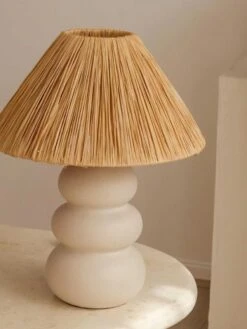 Sofia Raffia Table Lamp -Household Items Discount paola joy sofia raffia lamp 4