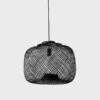 Papaya Laki Bamboo Light Shade Only - Black -Household Items Discount papaya laki bamboo pendant shade short black