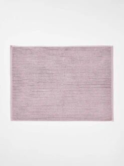 Paros Rib Bath Towel Set - Lilac -Household Items Discount paros rib bath matt lilac 1