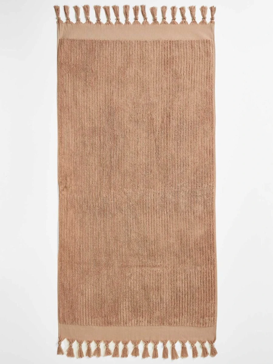 Paros Rib Bath Sheet - Clay 4 Paros Rib Bath Sheet - Clay - Image 2