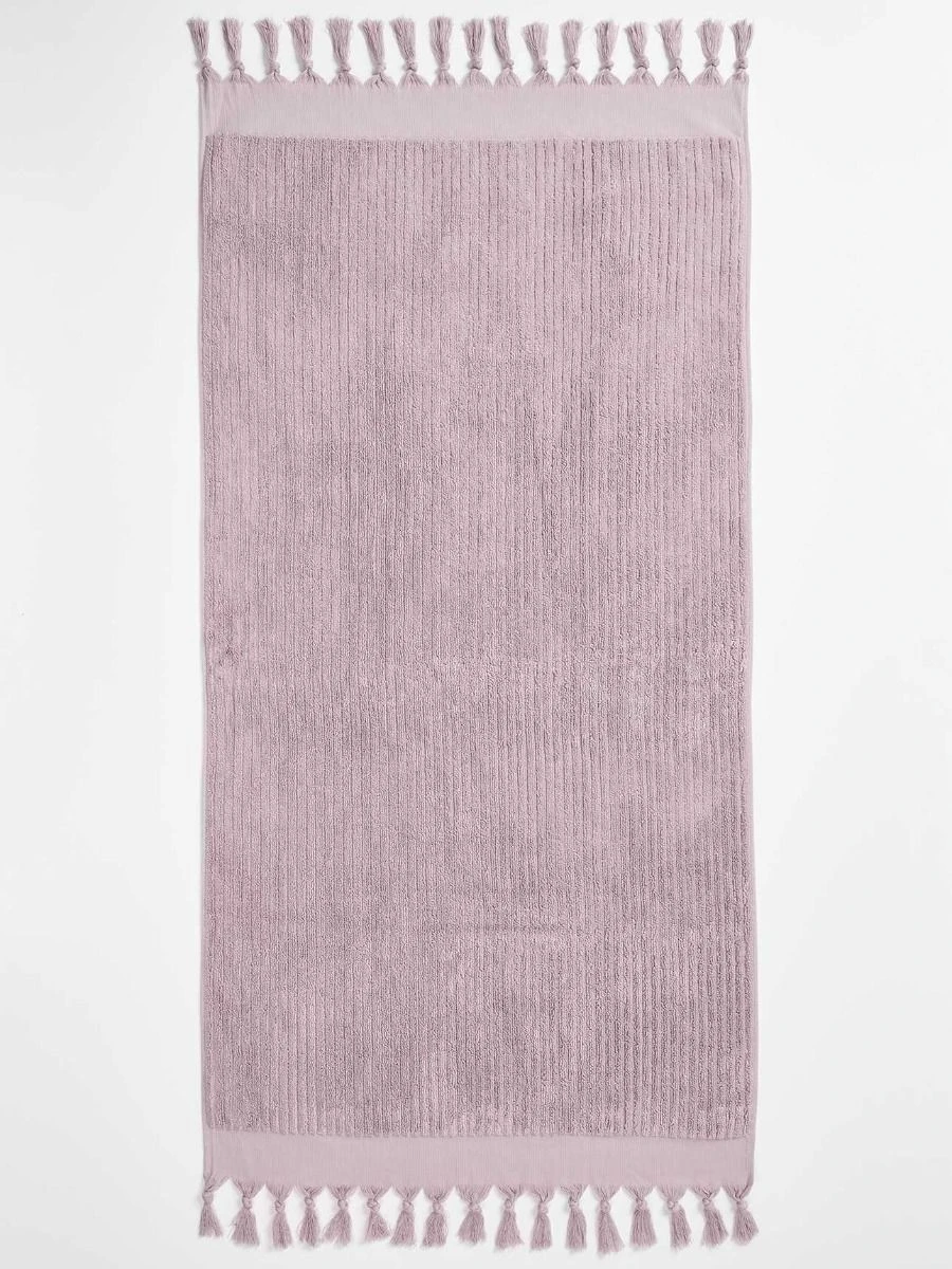 Paros Rib Bath Sheet - Lilac 4 Paros Rib Bath Sheet - Lilac - Image 2