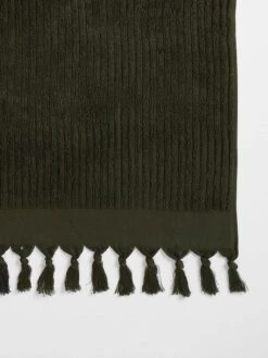 Paros Rib Hand Towel - Olive Night 10 Paros Rib Hand Towel - Olive Night -Household Items Discount paros rib bath towel olive night 2 detail 1