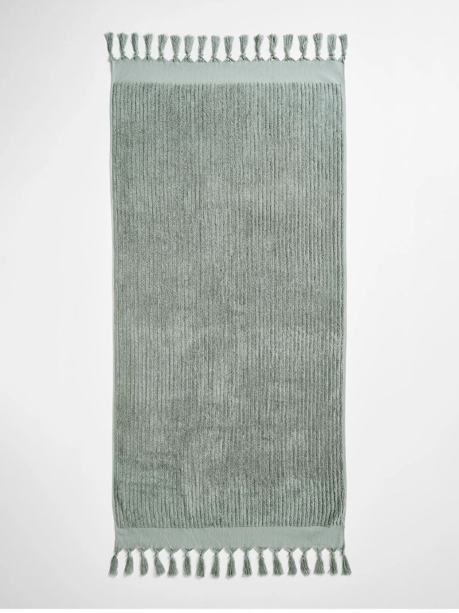 Paros Rib Bath Sheet - Sage 4 Paros Rib Bath Sheet - Sage - Image 2