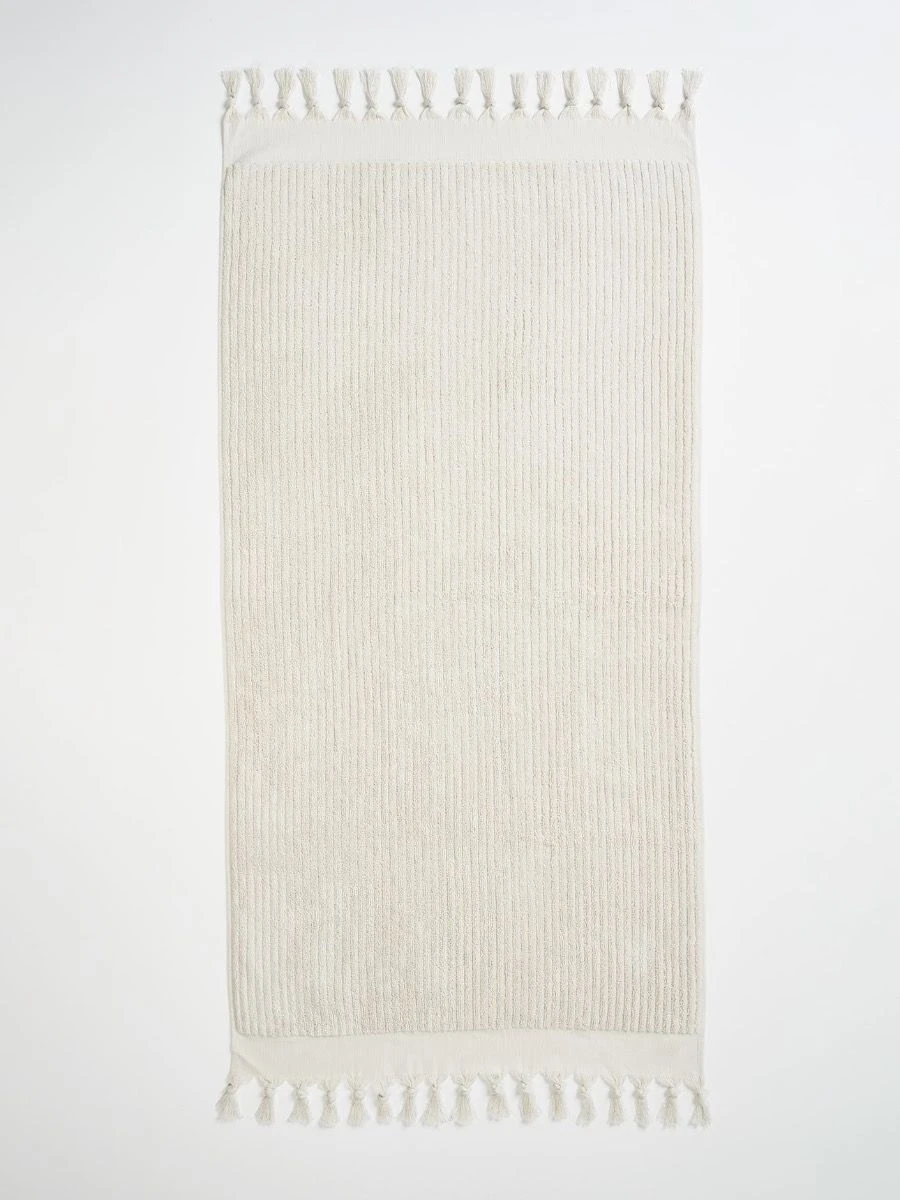 Paros Rib Bath Sheet - Sand 4 Paros Rib Bath Sheet - Sand - Image 2