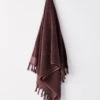 Paros Rib Bath Sheet - Syrah