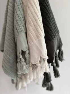 Paros Rib Bath Towel - Olive Night 12 Paros Rib Bath Towel - Olive Night -Household Items Discount paros rib bath towels detail 5 3