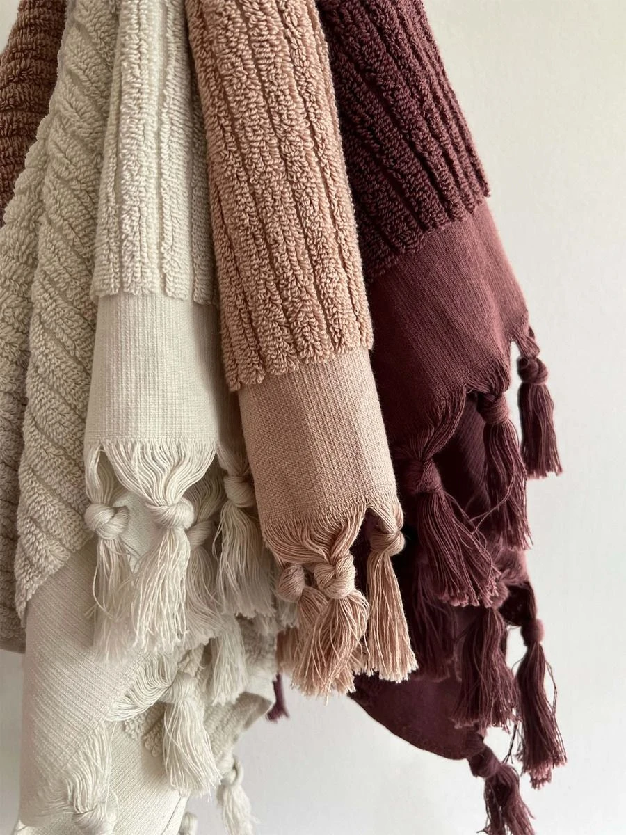 Paros Rib Bath Sheet - Sand 7 Paros Rib Bath Sheet - Sand - Image 5