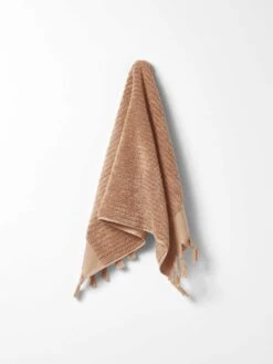 Paros Rib Hand Towel - Clay