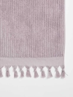 Paros Rib Bath Towel Set - Lilac -Household Items Discount paros rib hand towel lilac 2 detail 1