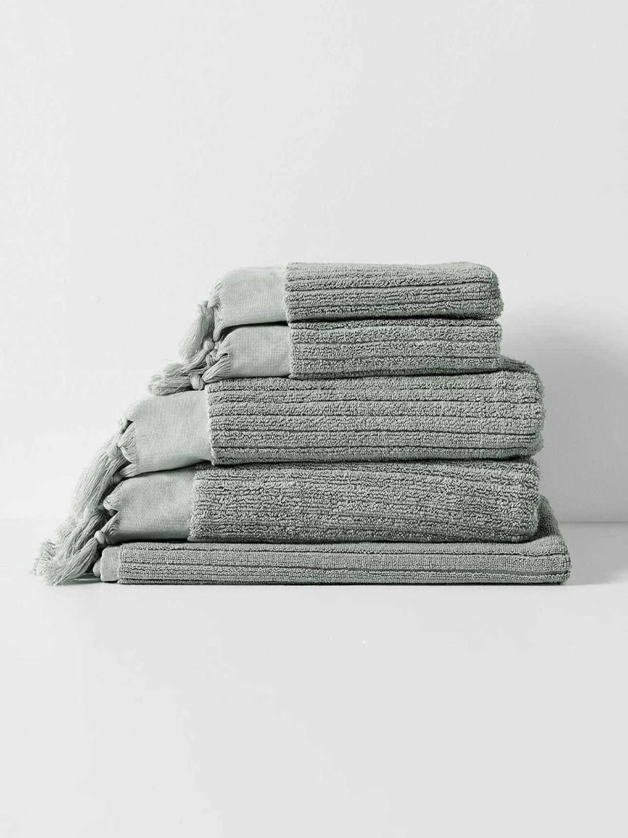 Paros Rib Bath Towel Set - Sage 3 Paros Rib Bath Towel Set - Sage