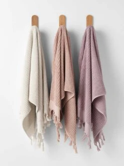 Paros Rib Bath Towel Set - Lilac -Household Items Discount paros rib towels sand shell lilac 2