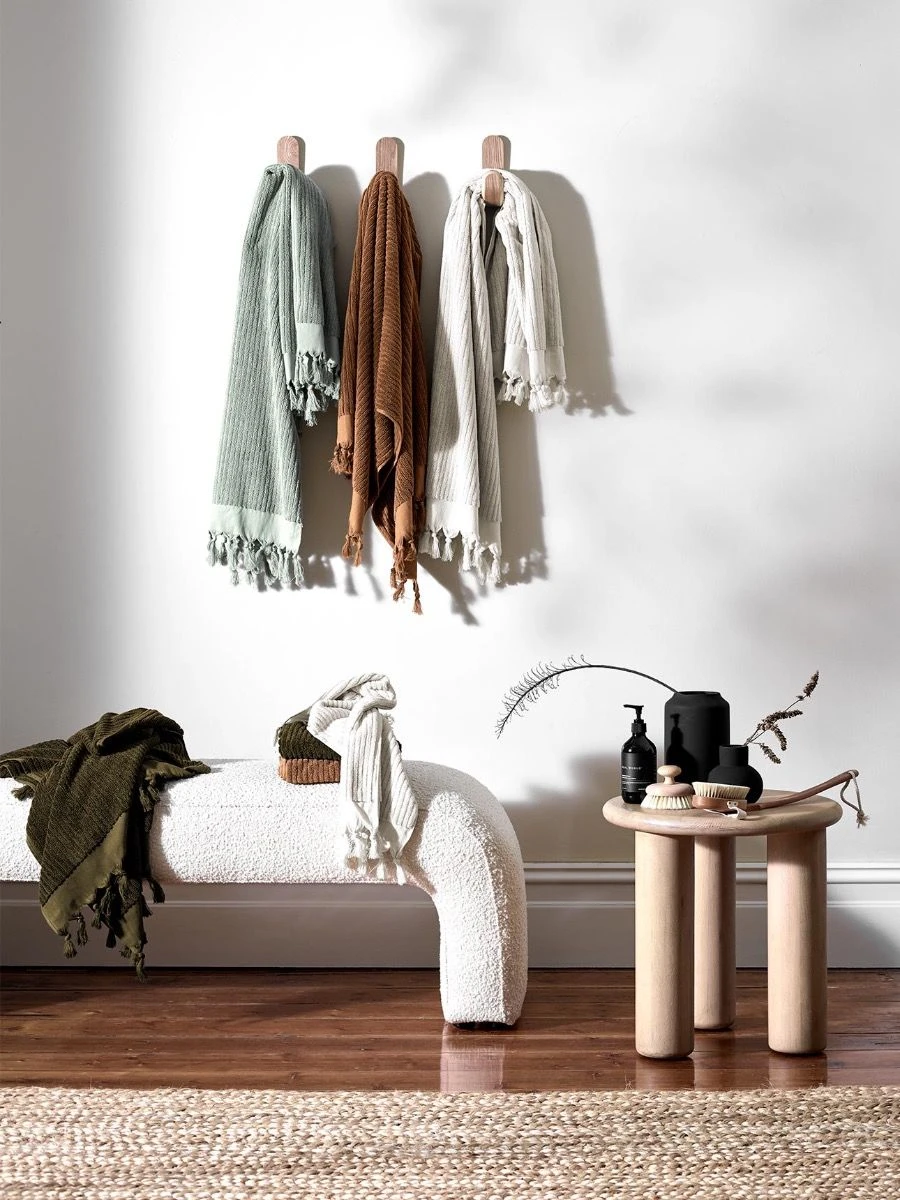 Paros Rib Bath Sheet - Olive Night 7 Paros Rib Bath Sheet - Olive Night - Image 5