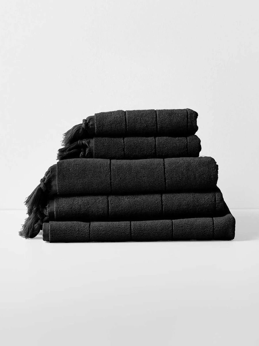 Paros Bath Towel Set - Black 3 Paros Bath Towel Set - Black