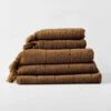 Paros Bath Towel Set - Caramel -Household Items Discount paros towel stack caramel 1