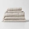 Paros Bath Towel Set - Natural -Household Items Discount paros towel stack natural 2