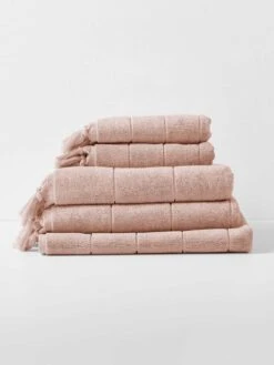 Paros Bath Towel Set - Pink Clay