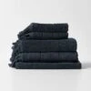 Paros Bath Towel Set - Slate -Household Items Discount paros towel stack slate 2